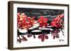 Branch Red Orchid with Zen Stones Reflection-crystalfoto-Framed Photographic Print