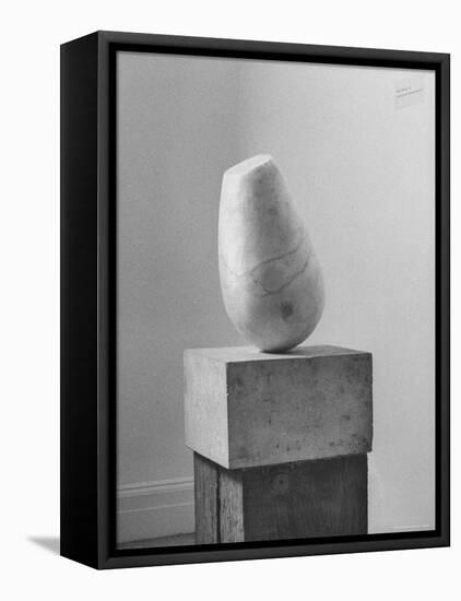 Brancusi Sculpture on Exhibit at the Guggenheim Museum-Nina Leen-Framed Stretched Canvas