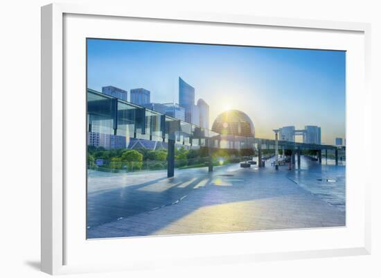 Brand New Skyscrapers and Modern Architecture in an Hdr Capture in Jianggan-Andreas Brandl-Framed Photographic Print