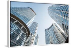 Brand New Skyscrapers in Jianggan District of Hangzhou, Zhejiang, China-Andreas Brandl-Framed Photographic Print