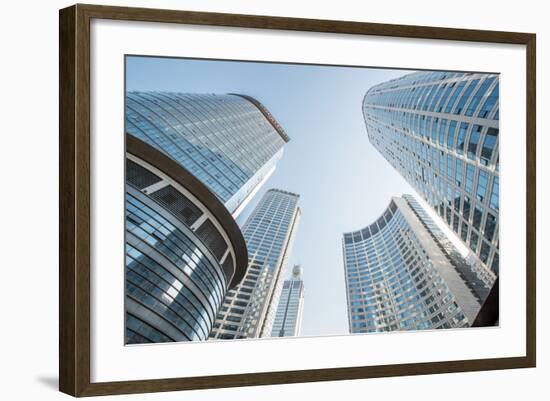 Brand New Skyscrapers in Jianggan District of Hangzhou, Zhejiang, China-Andreas Brandl-Framed Photographic Print