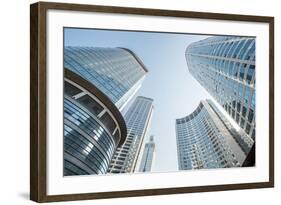 Brand New Skyscrapers in Jianggan District of Hangzhou, Zhejiang, China-Andreas Brandl-Framed Photographic Print