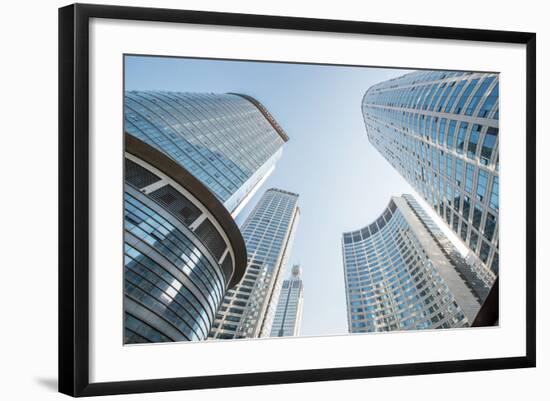 Brand New Skyscrapers in Jianggan District of Hangzhou, Zhejiang, China-Andreas Brandl-Framed Photographic Print