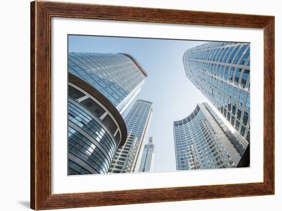 Brand New Skyscrapers in Jianggan District of Hangzhou, Zhejiang, China-Andreas Brandl-Framed Photographic Print