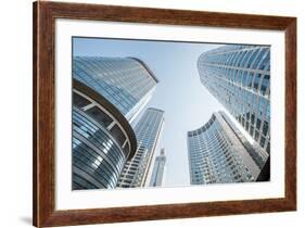 Brand New Skyscrapers in Jianggan District of Hangzhou, Zhejiang, China-Andreas Brandl-Framed Photographic Print