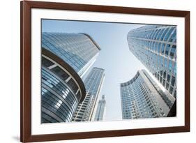 Brand New Skyscrapers in Jianggan District of Hangzhou, Zhejiang, China-Andreas Brandl-Framed Photographic Print