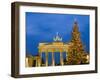 Brandenburg Gate at Christmas Time, Berlin, Germany, Europe-Marco Cristofori-Framed Photographic Print