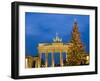 Brandenburg Gate at Christmas Time, Berlin, Germany, Europe-Marco Cristofori-Framed Photographic Print