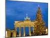 Brandenburg Gate at Christmas Time, Berlin, Germany, Europe-Marco Cristofori-Mounted Photographic Print