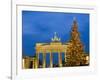 Brandenburg Gate at Christmas Time, Berlin, Germany, Europe-Marco Cristofori-Framed Photographic Print