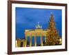 Brandenburg Gate at Christmas Time, Berlin, Germany, Europe-Marco Cristofori-Framed Photographic Print