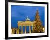 Brandenburg Gate at Christmas Time, Berlin, Germany, Europe-Marco Cristofori-Framed Photographic Print