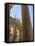 Brandenburg Gate at Dusk, Pariser Platz, Berlin, Germany, Europe-Martin Child-Framed Stretched Canvas