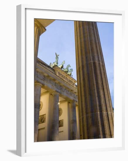 Brandenburg Gate at Dusk, Pariser Platz, Berlin, Germany, Europe-Martin Child-Framed Photographic Print