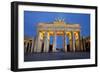 Brandenburg Gate at Night, Berlin, Germany, Europe-Miles Ertman-Framed Photographic Print