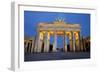 Brandenburg Gate at Night, Berlin, Germany, Europe-Miles Ertman-Framed Photographic Print