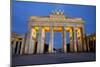 Brandenburg Gate at Night, Berlin, Germany, Europe-Miles Ertman-Mounted Photographic Print