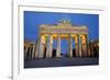 Brandenburg Gate at Night, Berlin, Germany, Europe-Miles Ertman-Framed Photographic Print