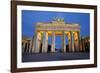 Brandenburg Gate at Night, Berlin, Germany, Europe-Miles Ertman-Framed Photographic Print