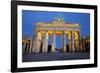 Brandenburg Gate at Night, Berlin, Germany, Europe-Miles Ertman-Framed Photographic Print