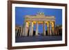 Brandenburg Gate at Night, Berlin, Germany, Europe-Miles Ertman-Framed Photographic Print