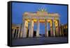 Brandenburg Gate at Night, Berlin, Germany, Europe-Miles Ertman-Framed Stretched Canvas