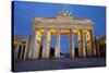 Brandenburg Gate at Night, Berlin, Germany, Europe-Miles Ertman-Stretched Canvas