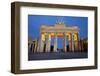 Brandenburg Gate at Night, Berlin, Germany, Europe-Miles Ertman-Framed Photographic Print