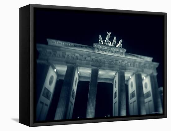 Brandenburg Gate at Night, Berlin, Germany-Jon Arnold-Framed Stretched Canvas