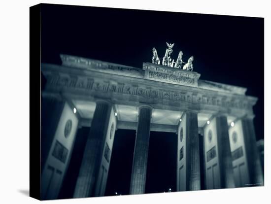 Brandenburg Gate at Night, Berlin, Germany-Jon Arnold-Stretched Canvas
