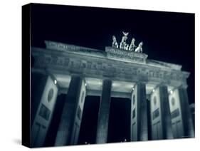 Brandenburg Gate at Night, Berlin, Germany-Jon Arnold-Stretched Canvas