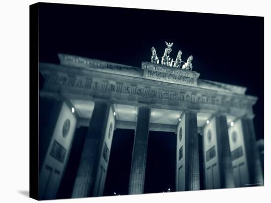 Brandenburg Gate at Night, Berlin, Germany-Jon Arnold-Stretched Canvas