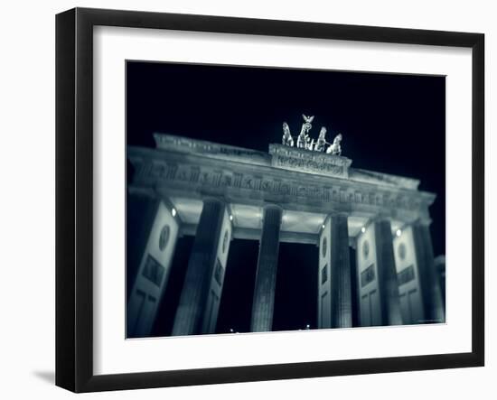 Brandenburg Gate at Night, Berlin, Germany-Jon Arnold-Framed Photographic Print