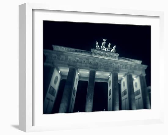 Brandenburg Gate at Night, Berlin, Germany-Jon Arnold-Framed Photographic Print