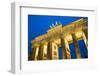Brandenburg Gate at Night , Berlin-NejroN Photo-Framed Premium Photographic Print