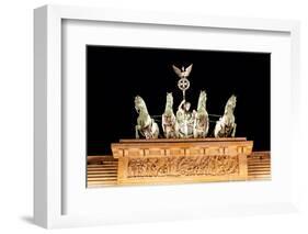 Brandenburg Gate at Night in Berlin-Gary718-Framed Photographic Print