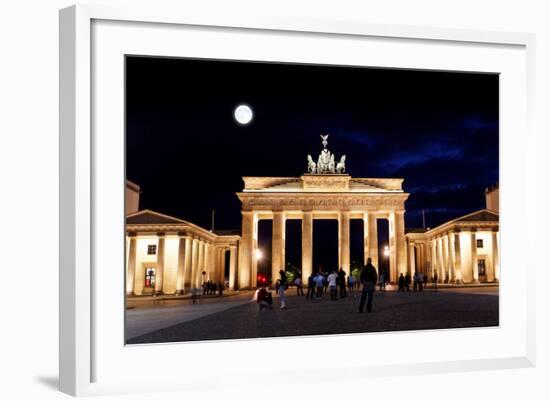 Brandenburg Gate at Night in Berlin-Gary718-Framed Photographic Print