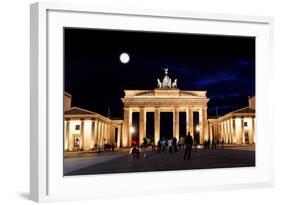 Brandenburg Gate at Night in Berlin-Gary718-Framed Photographic Print