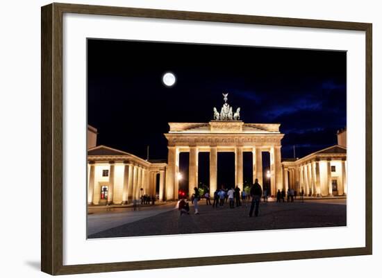 Brandenburg Gate at Night in Berlin-Gary718-Framed Photographic Print