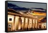 Brandenburg Gate at Sunset in Berlin-Gary718-Framed Stretched Canvas