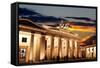 Brandenburg Gate at Sunset in Berlin-Gary718-Framed Stretched Canvas