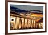 Brandenburg Gate at Sunset in Berlin-Gary718-Framed Photographic Print