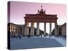 Brandenburg Gate at Sunset, Pariser Platz, Unter Den Linden, Berlin, Germany, Europe-null-Stretched Canvas