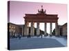 Brandenburg Gate at Sunset, Pariser Platz, Unter Den Linden, Berlin, Germany, Europe-null-Stretched Canvas