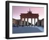 Brandenburg Gate at Sunset, Pariser Platz, Unter Den Linden, Berlin, Germany, Europe-null-Framed Photographic Print