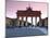 Brandenburg Gate at Sunset, Pariser Platz, Unter Den Linden, Berlin, Germany, Europe-null-Mounted Photographic Print