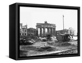 Brandenburg Gate, Berlin 1945-null-Framed Stretched Canvas