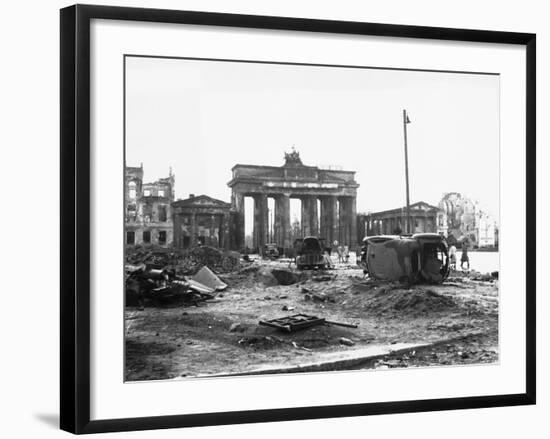 Brandenburg Gate, Berlin 1945-null-Framed Photographic Print