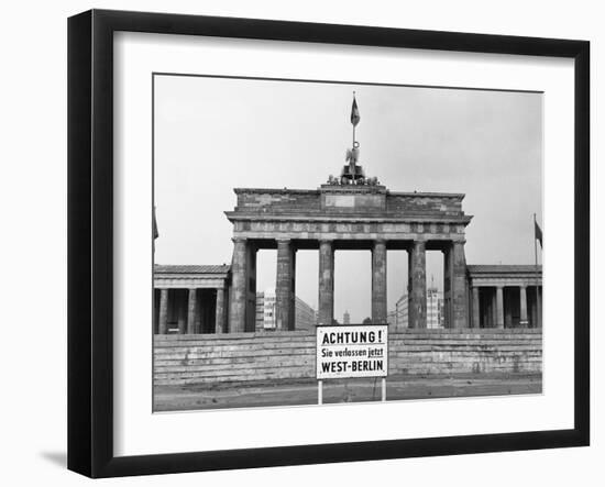 Brandenburg Gate, Berlin, 1966-null-Framed Premium Photographic Print