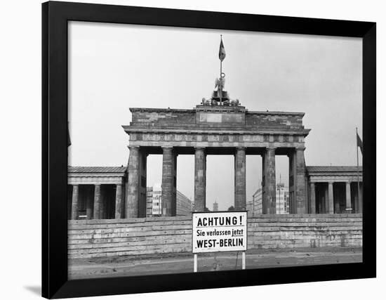 Brandenburg Gate, Berlin, 1966-null-Framed Photographic Print